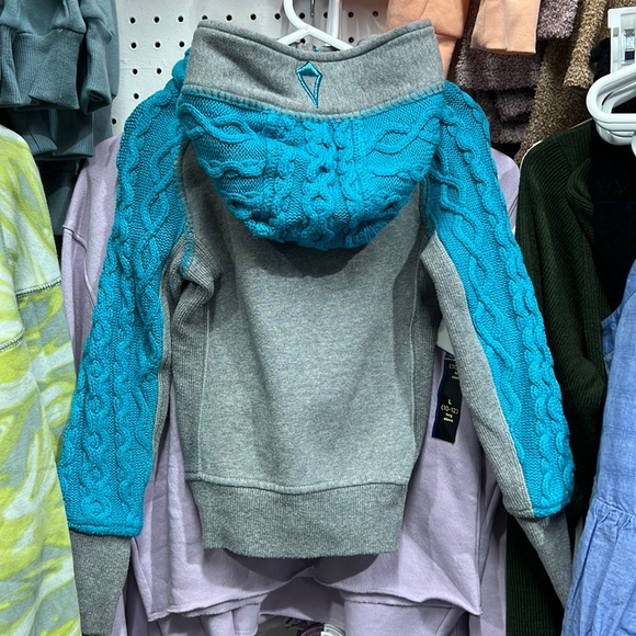 Ivivva Knited Hoodie • BNWOT • Size 4 • Blue & Grey - Picture 2 of 2